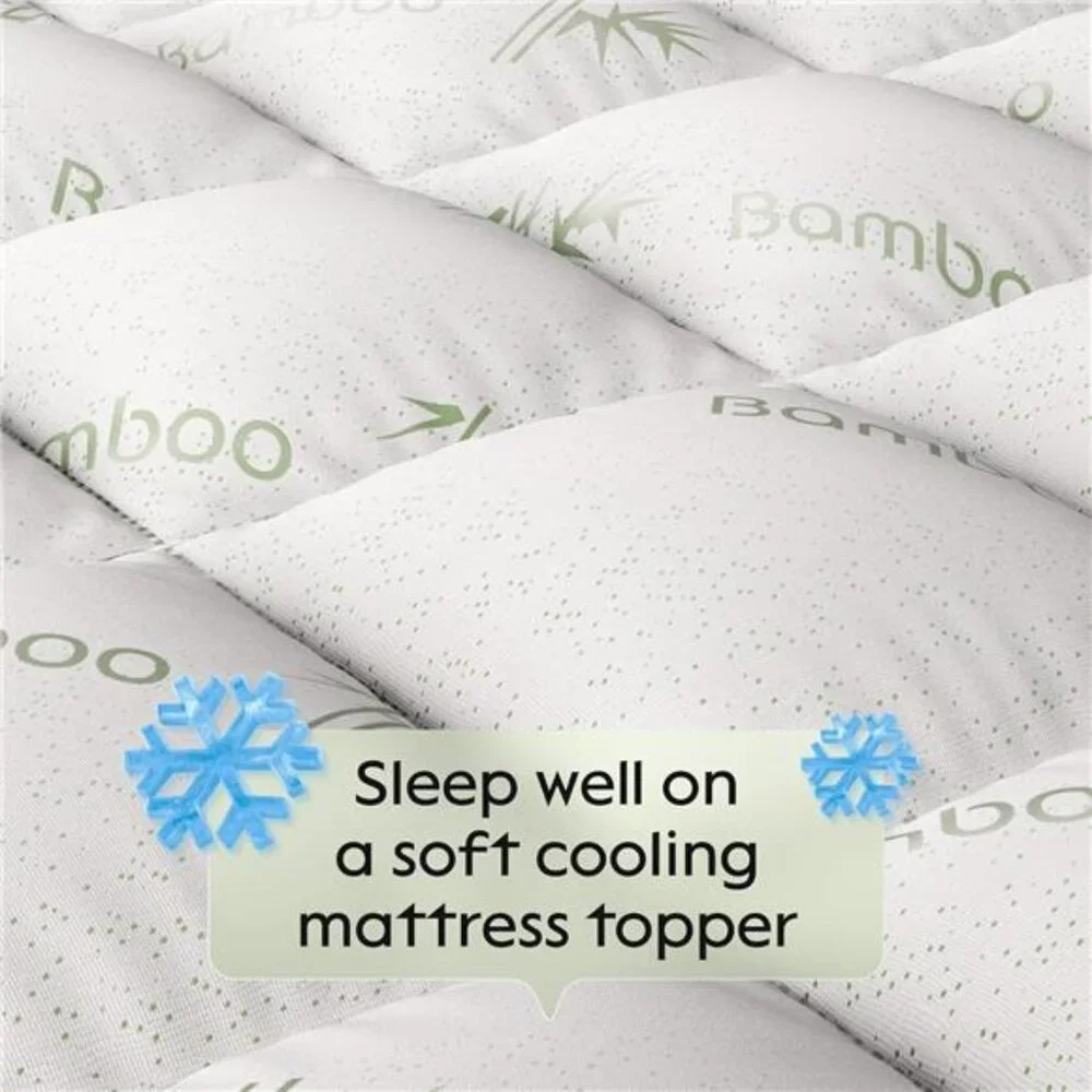 New Ultra Soft Queen Mattress Topper - Viscose Made from Bamboo Mattress Pad